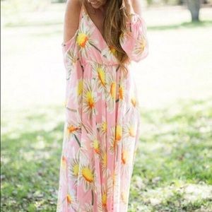 Judith March Pink Floral Maxi Dress